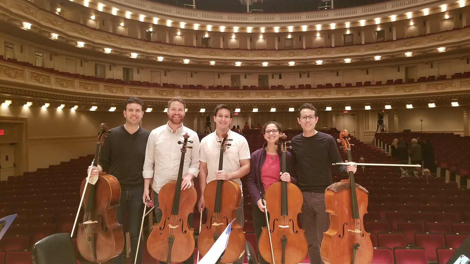 Cellow Fellows on Carnegie Hall stage