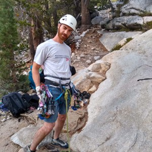 Carson Marshall rock climbing