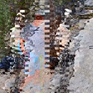 Carson Marshall rock climbing