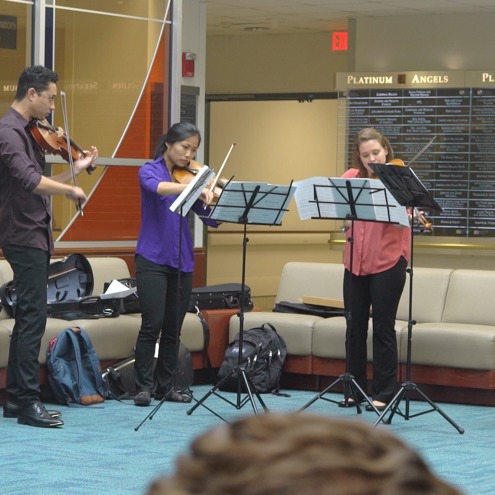 Viola Quartet Entertains Hundreds During Lunch Hour at Jackson Memorial Hospital
